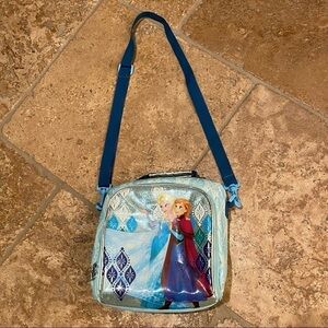 FROZEN Disney Anna & Elsa Blue Lunch Bag 9 x 9”
